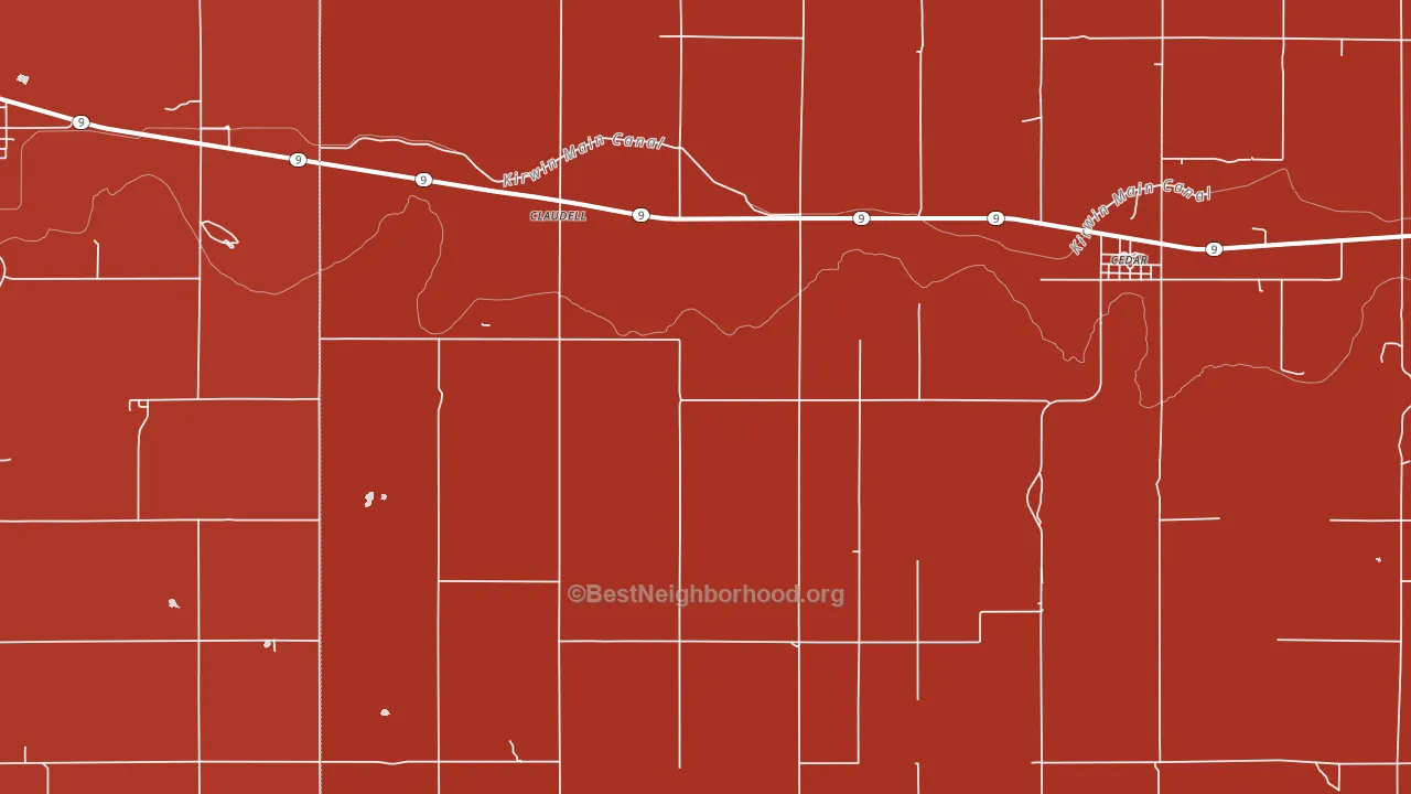 Claudell, KS block-group political-lean map