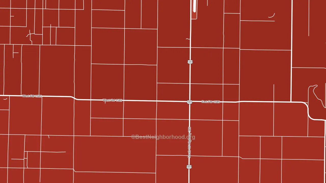 Clauene, TX block-group political-lean map