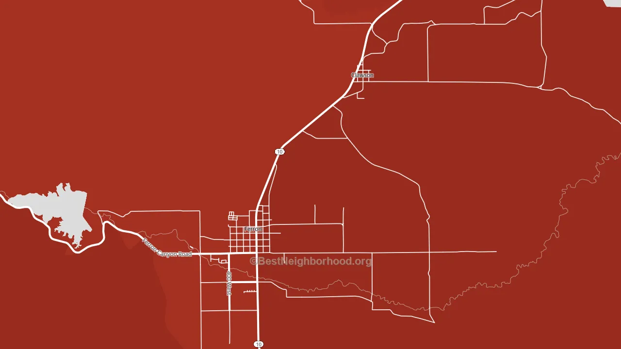 Clawson, UT block-group political-lean map