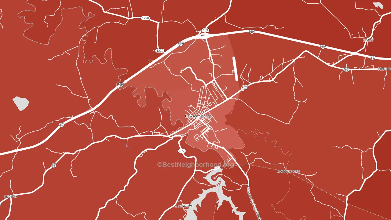 Claxton, KY block-group political-lean map