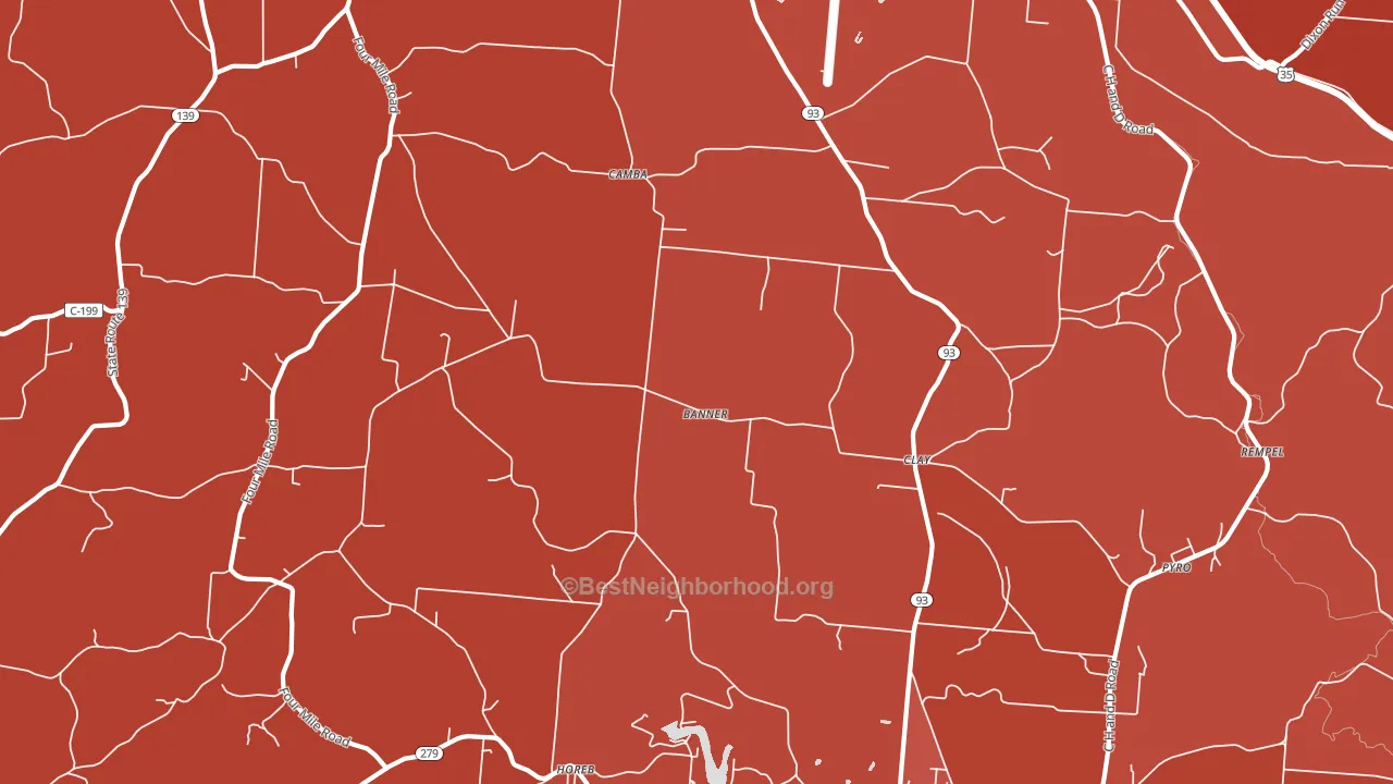 Clay, OH block-group political-lean map