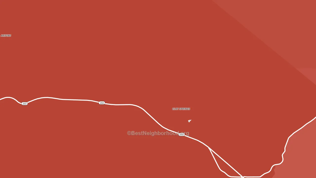 Clay Springs, AZ block-group political-lean map