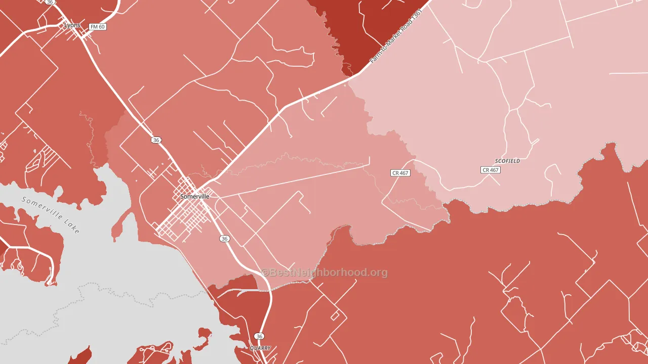Clay, TX block-group political-lean map