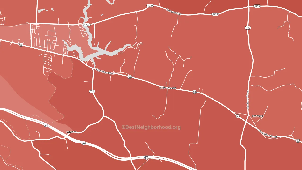 Clay Village, KY block-group political-lean map