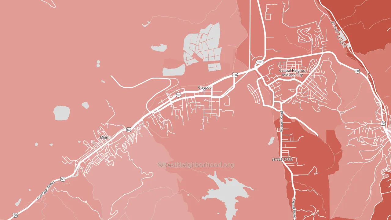 Claypool, AZ block-group political-lean map