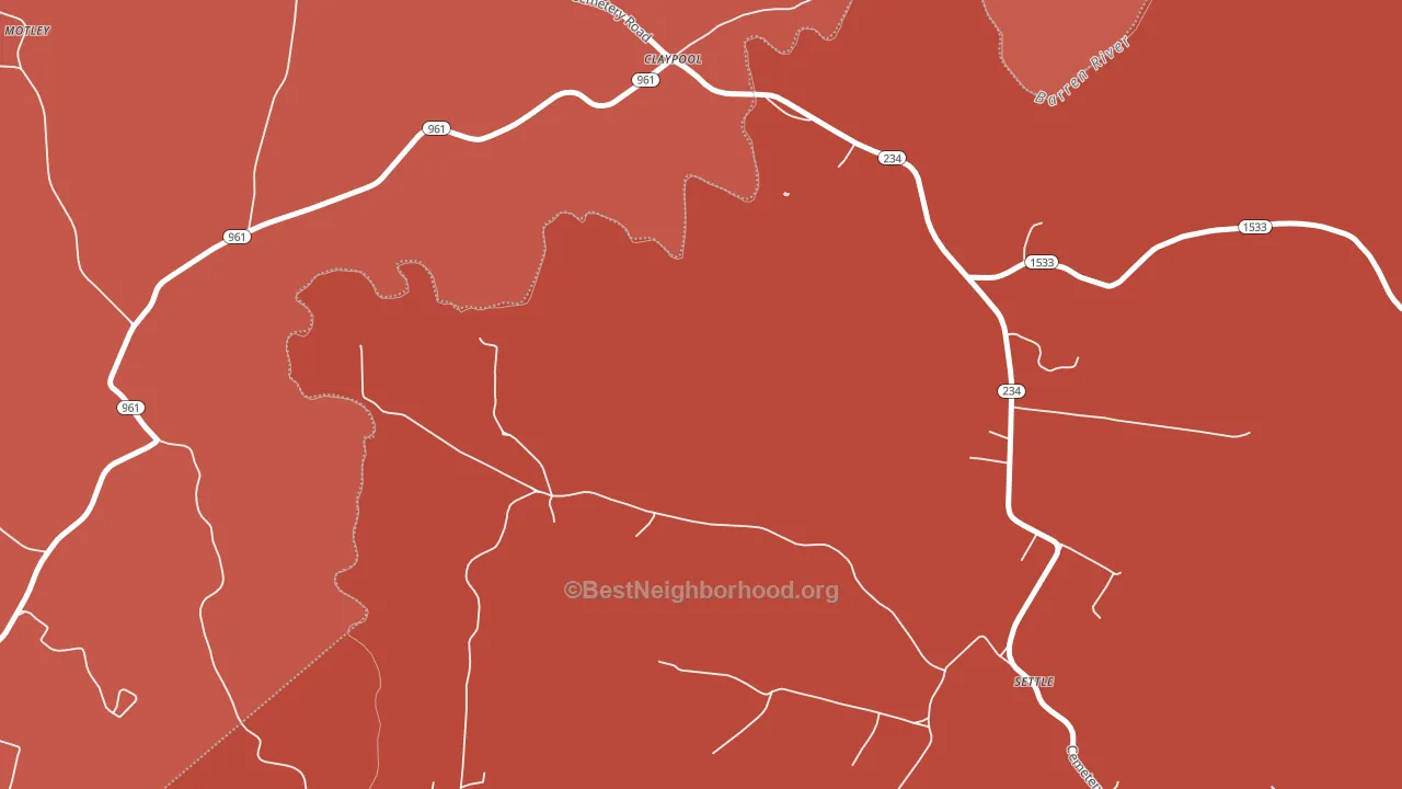 Claypool, KY block-group political-lean map