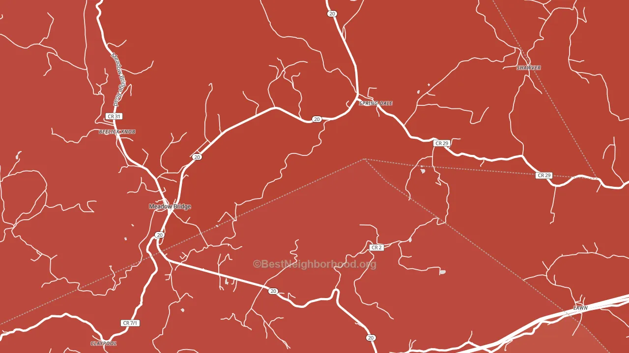 Claypool, WV block-group political-lean map