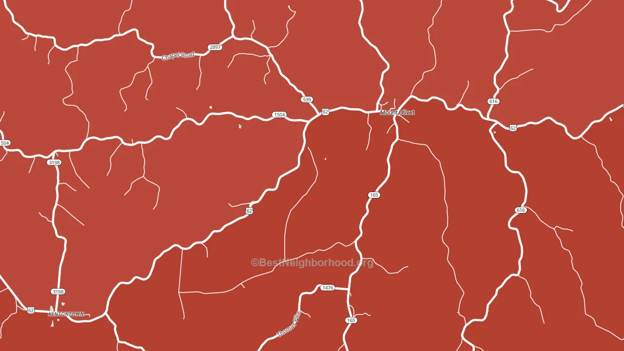 Claysville, KY block-group political-lean map
