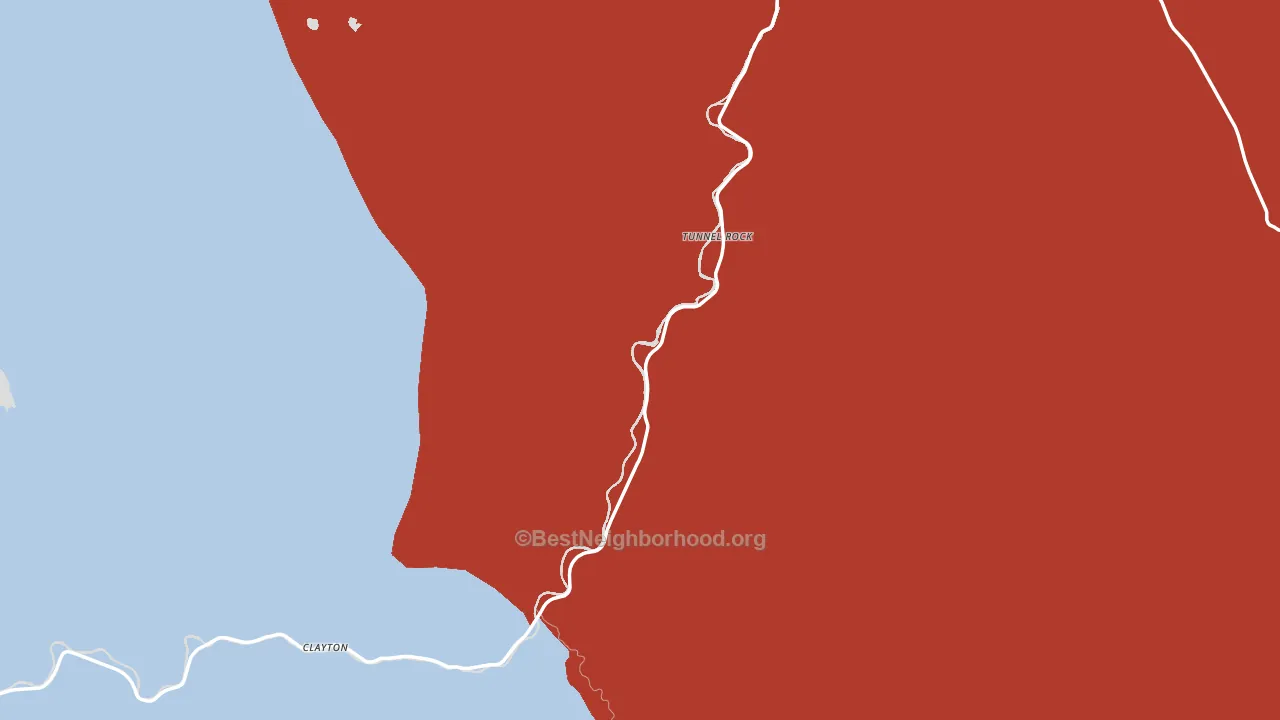 Clayton, ID block-group political-lean map