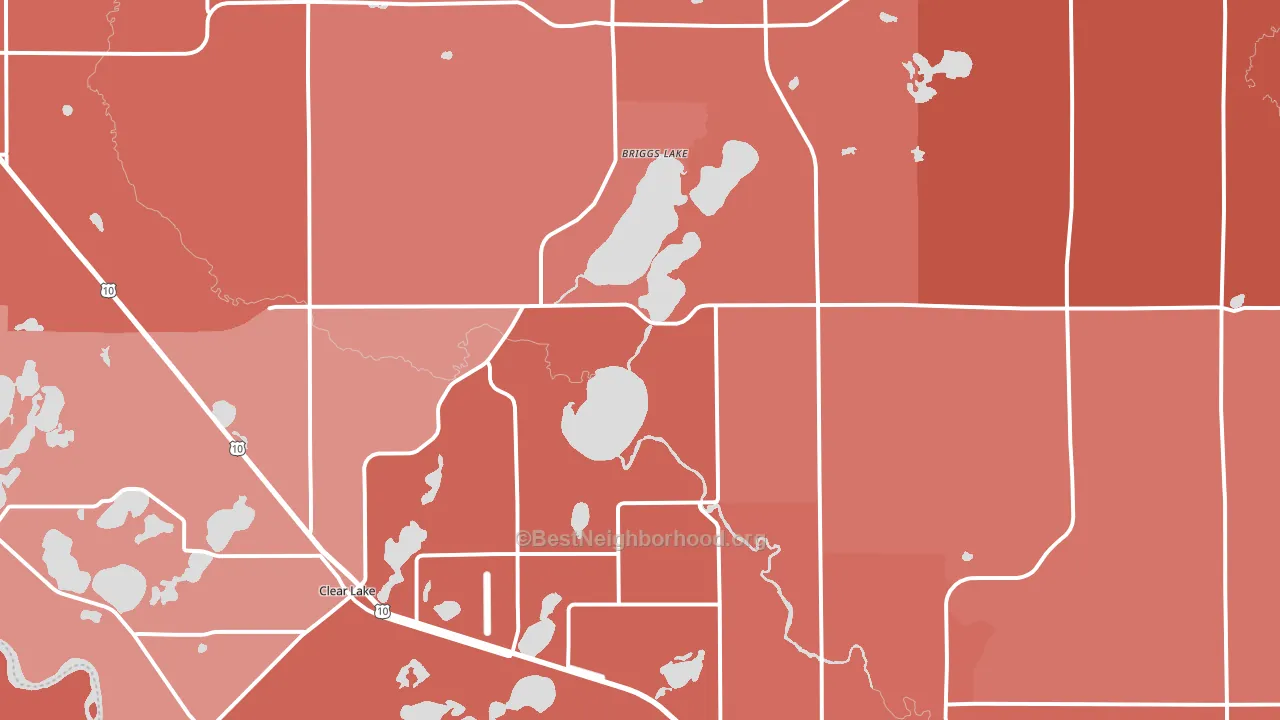 Clear Lake, MN block-group political-lean map