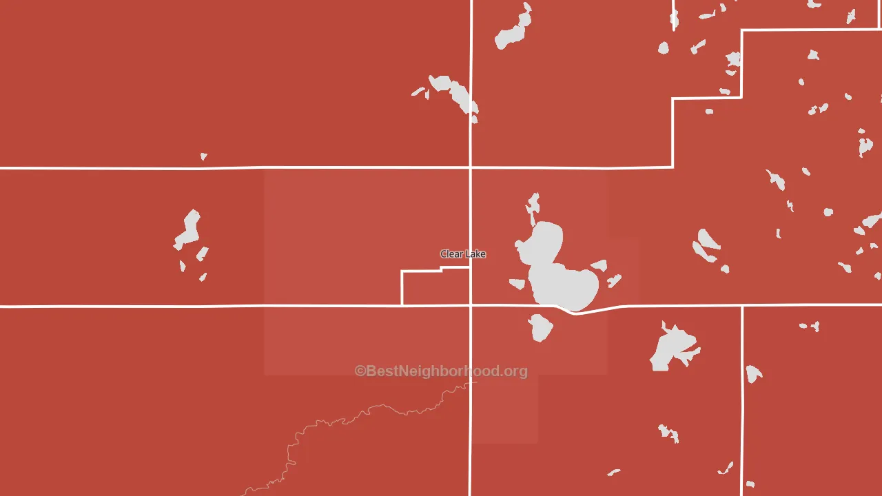Clear Lake, SD block-group political-lean map