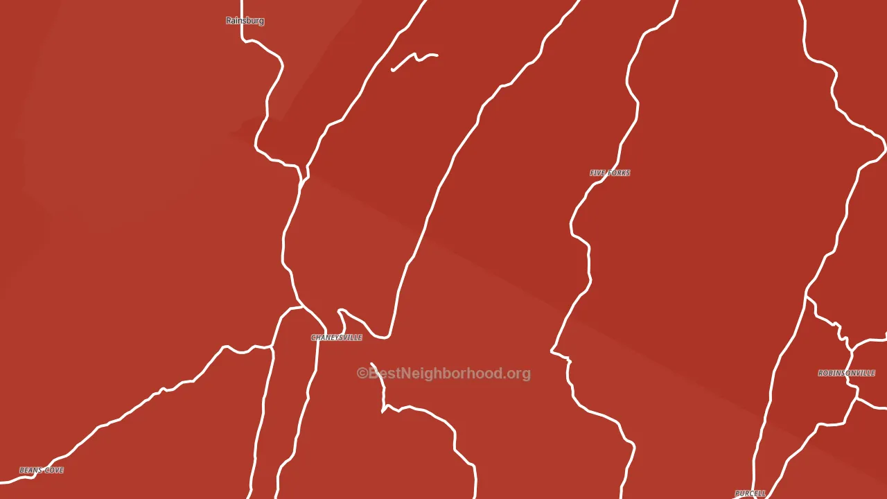 Clearville, PA block-group political-lean map