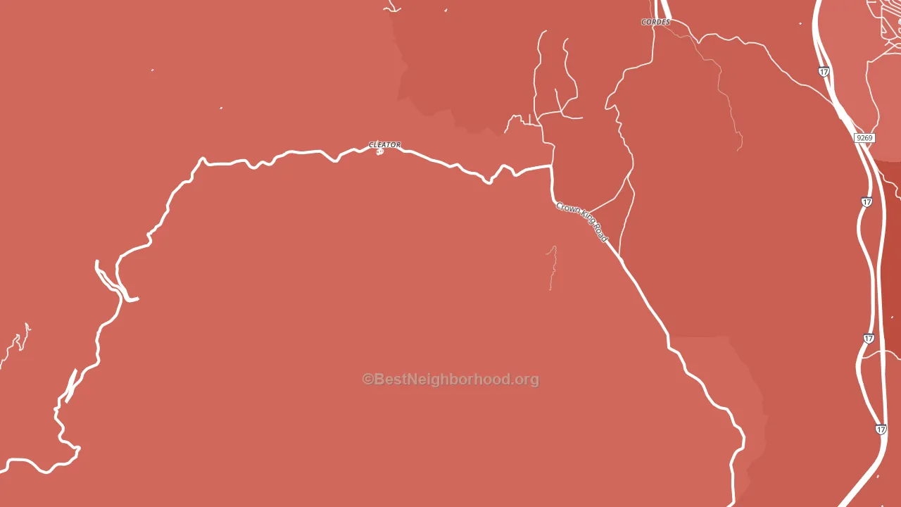 Cleator, AZ block-group political-lean map