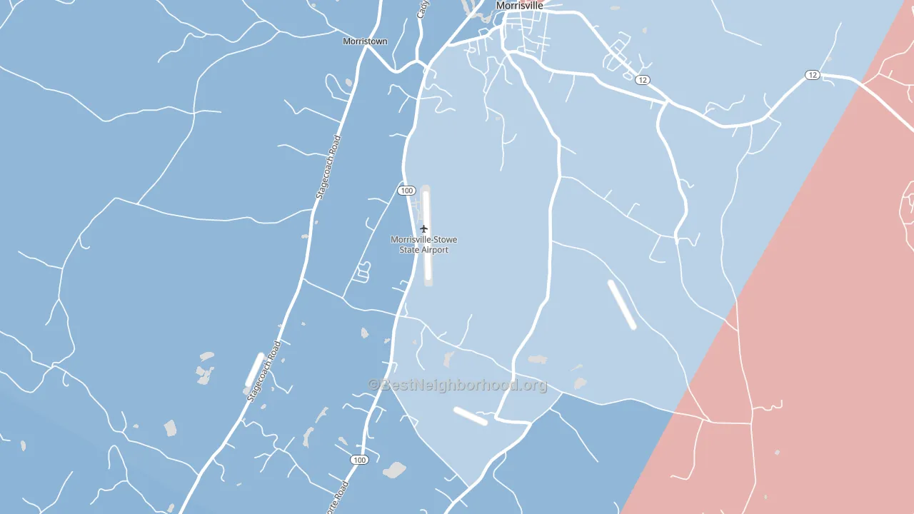 Cleveland Corner, VT block-group political-lean map