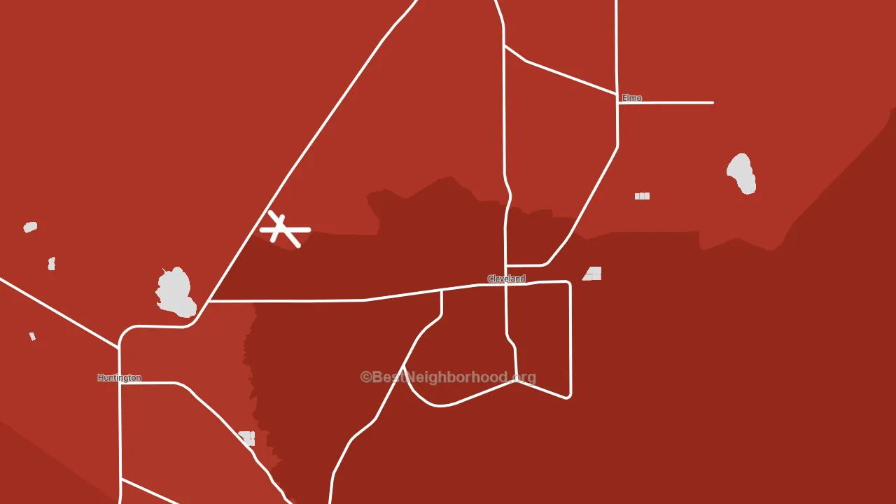 Cleveland, UT block-group political-lean map