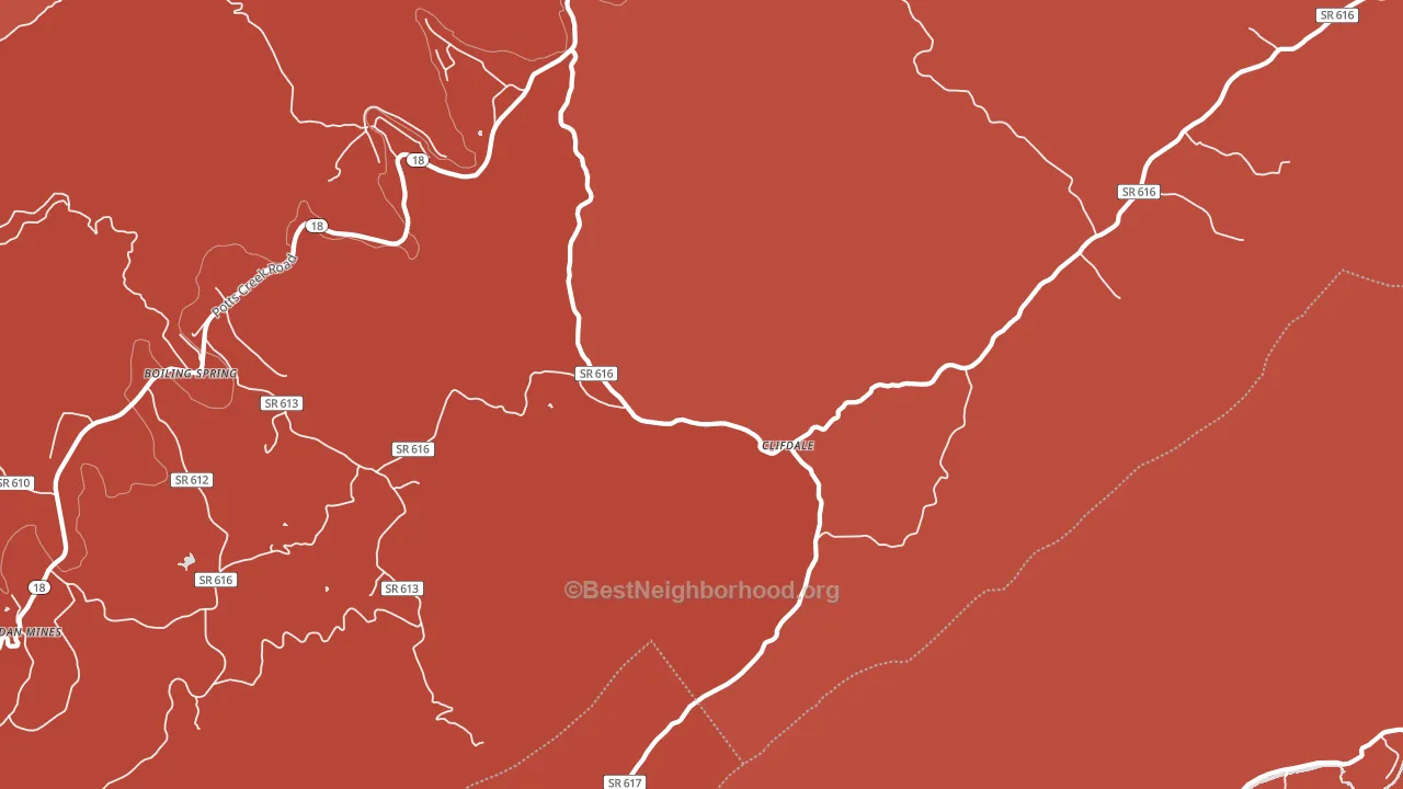 Clifdale, VA block-group political-lean map