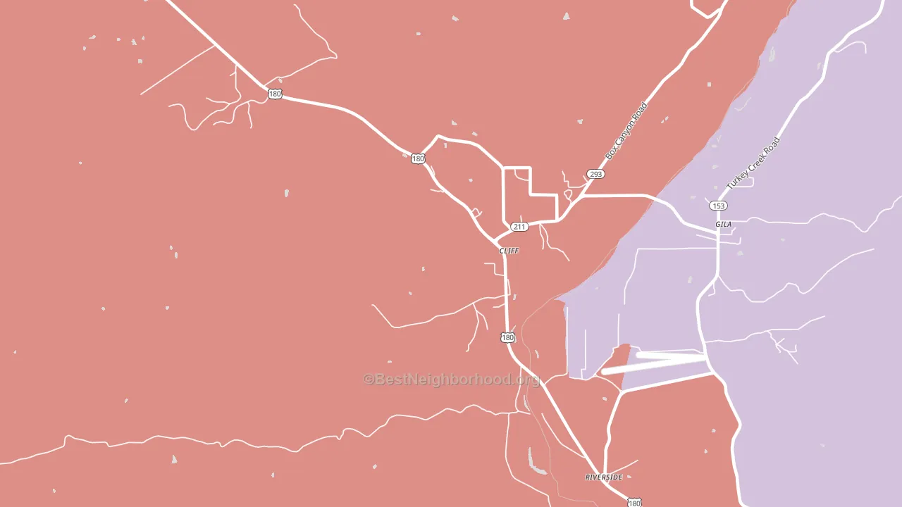 Cliff, NM block-group political-lean map