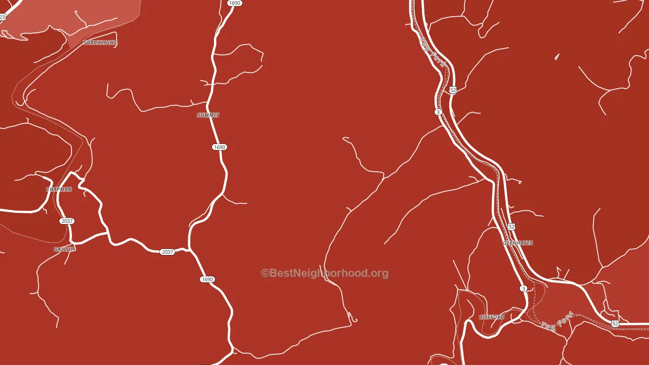 Clifford, KY block-group political-lean map
