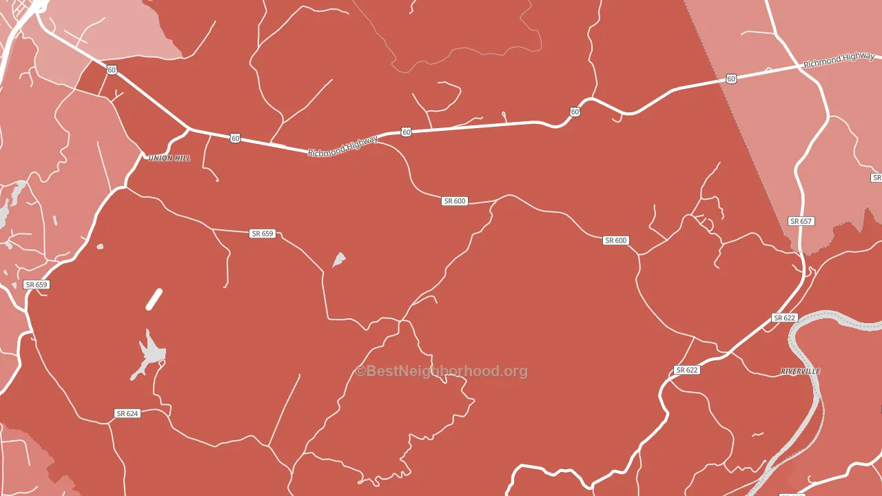 Clifford, VA block-group political-lean map