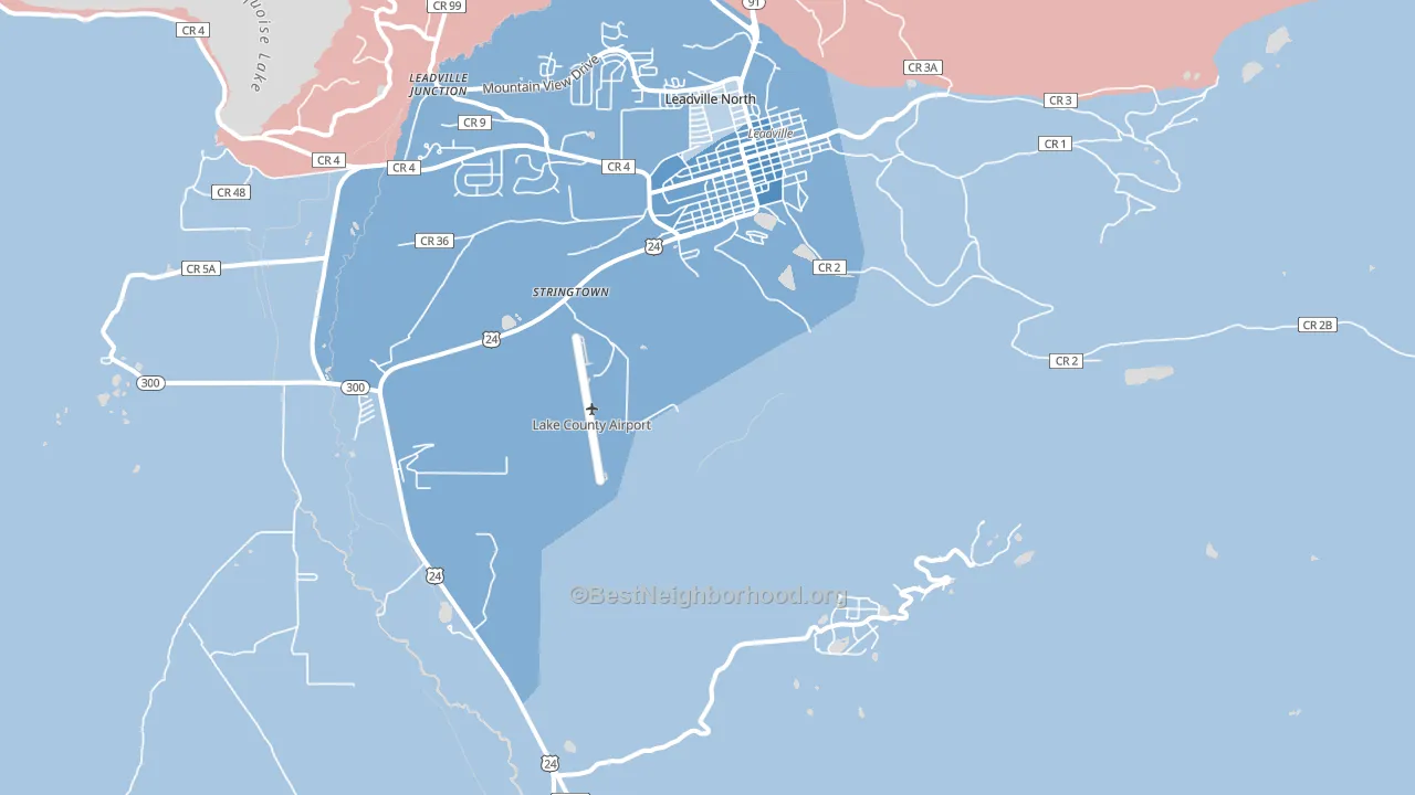 Climax, CO block-group political-lean map