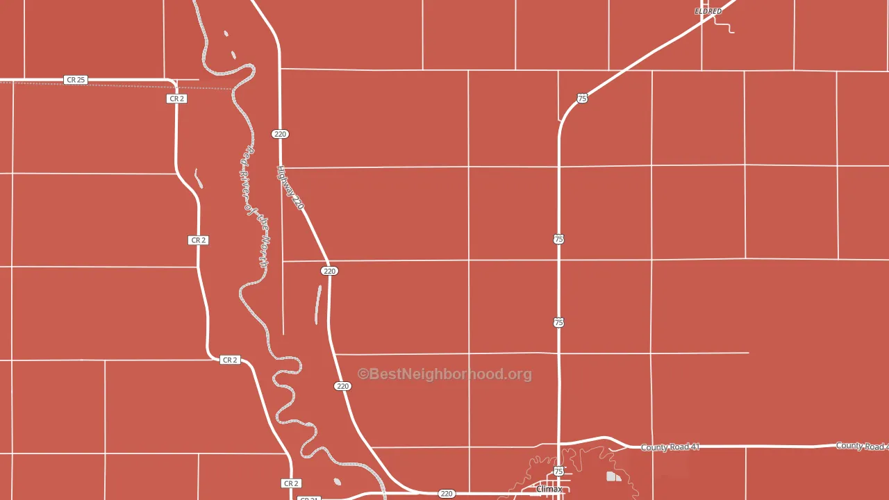 Climax, MN block-group political-lean map