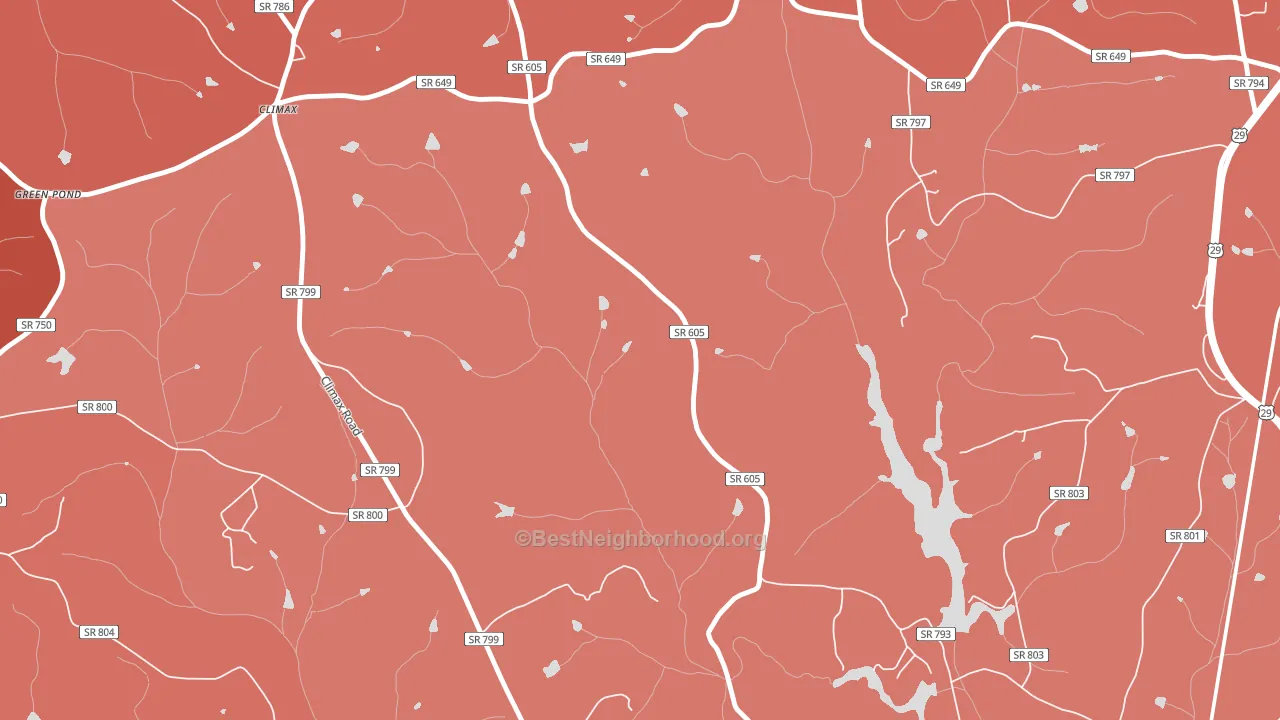 Climax, VA block-group political-lean map