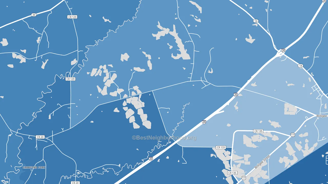 Clinton, AL block-group political-lean map