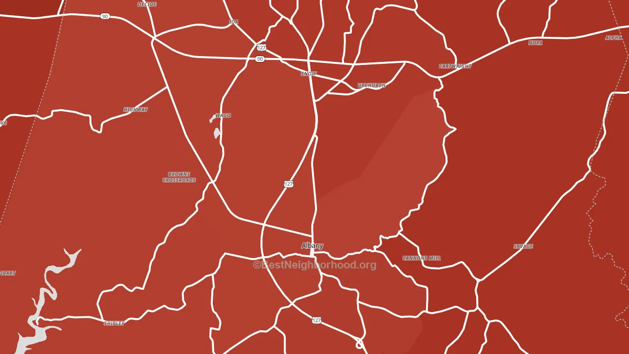 Clinton County, KY block-group political-lean map