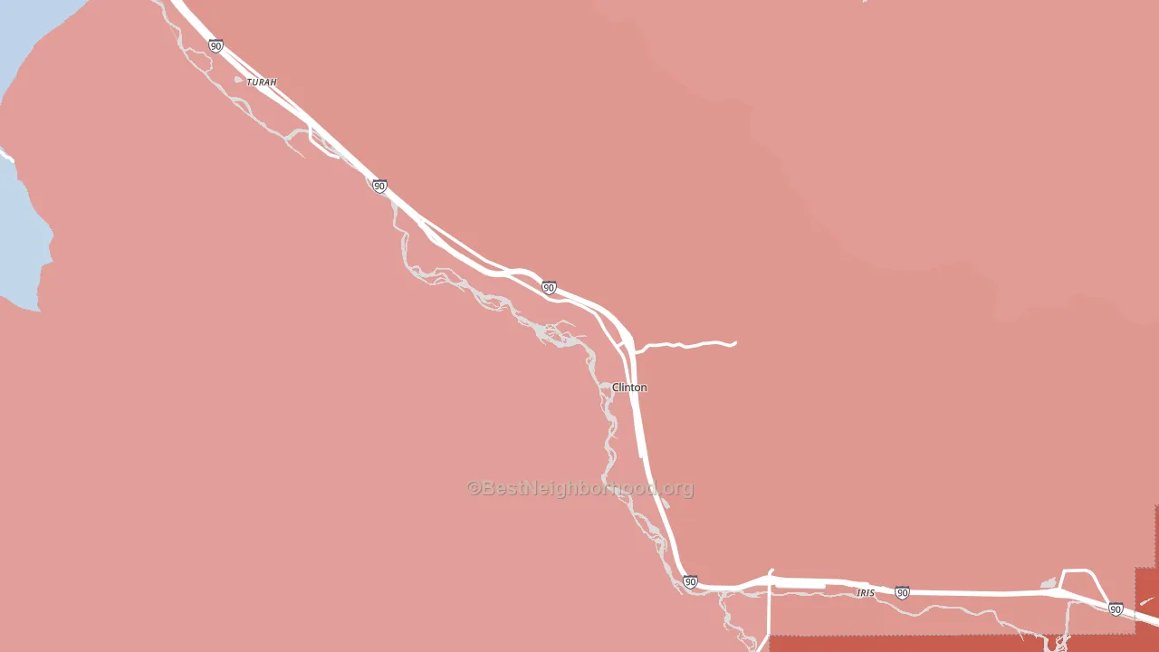 Clinton, MT block-group political-lean map