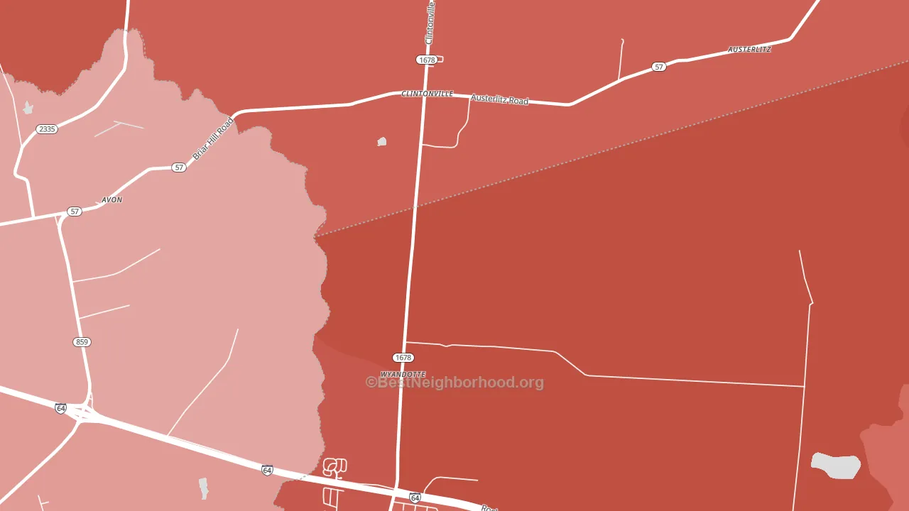 Clintonville, KY block-group political-lean map