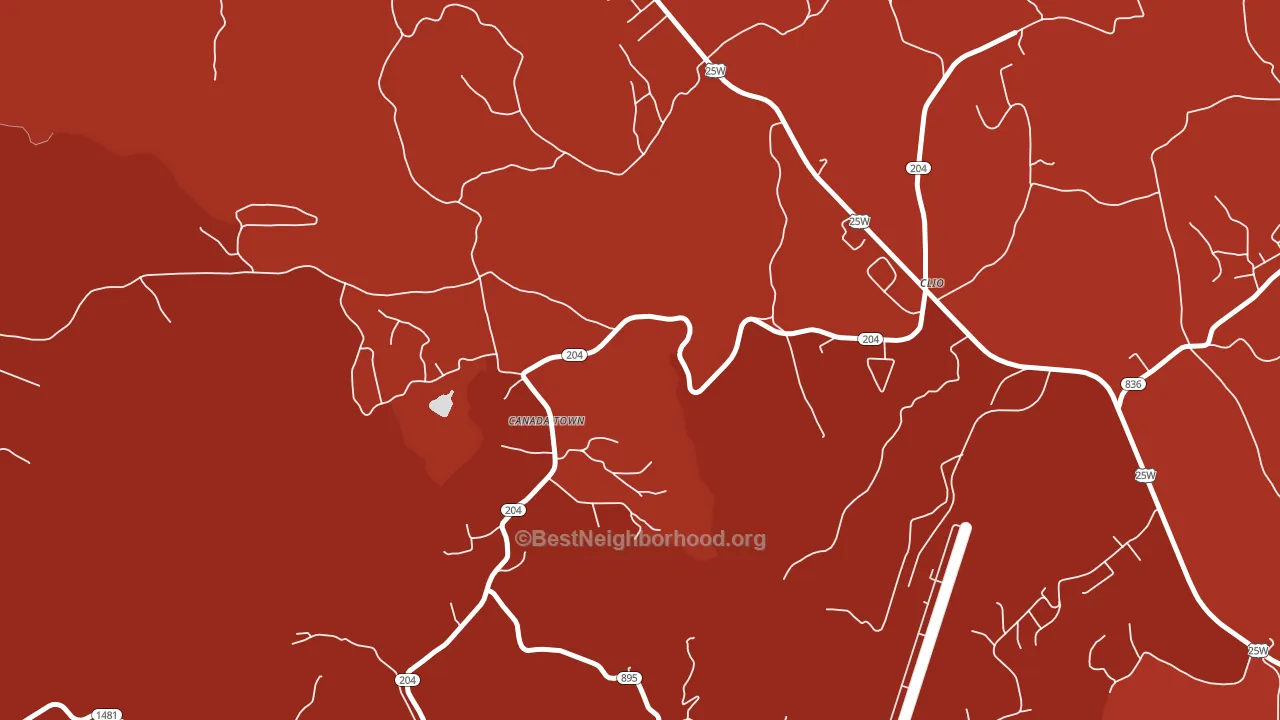 Clio, KY block-group political-lean map