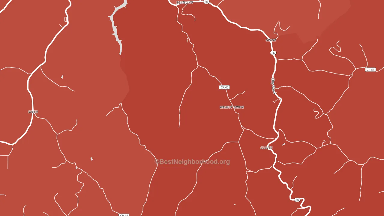 Clio, WV block-group political-lean map