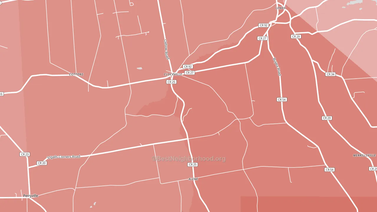 Clockville, NY block-group political-lean map