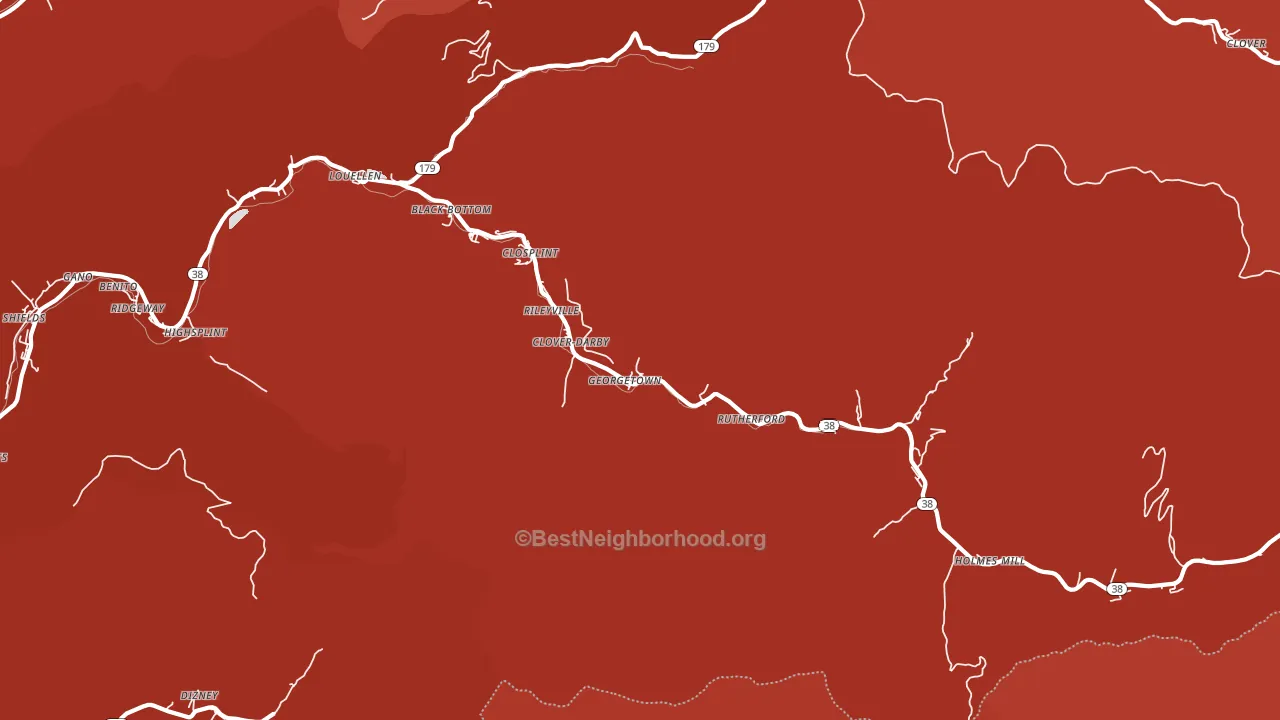 Closplint, KY block-group political-lean map