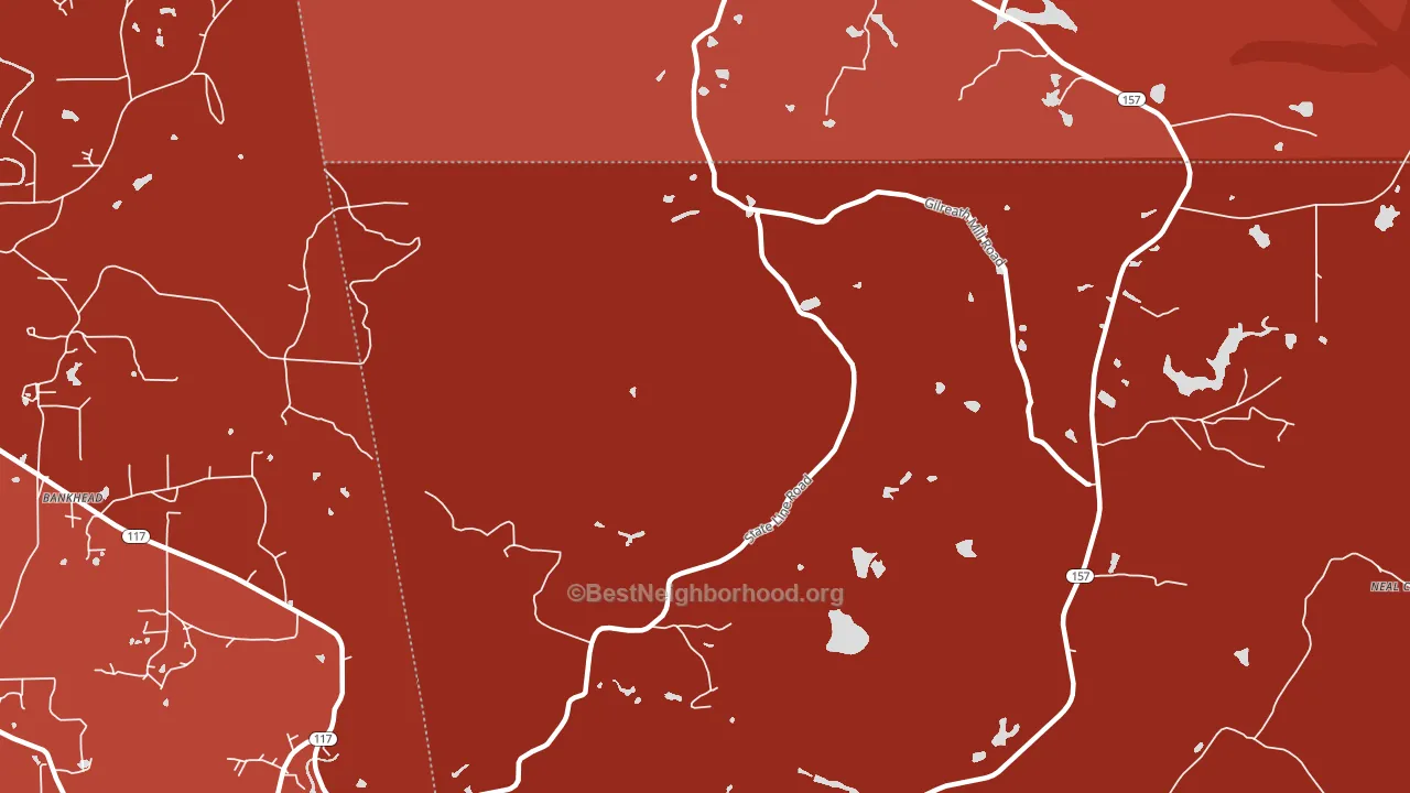 Cloudland, GA block-group political-lean map