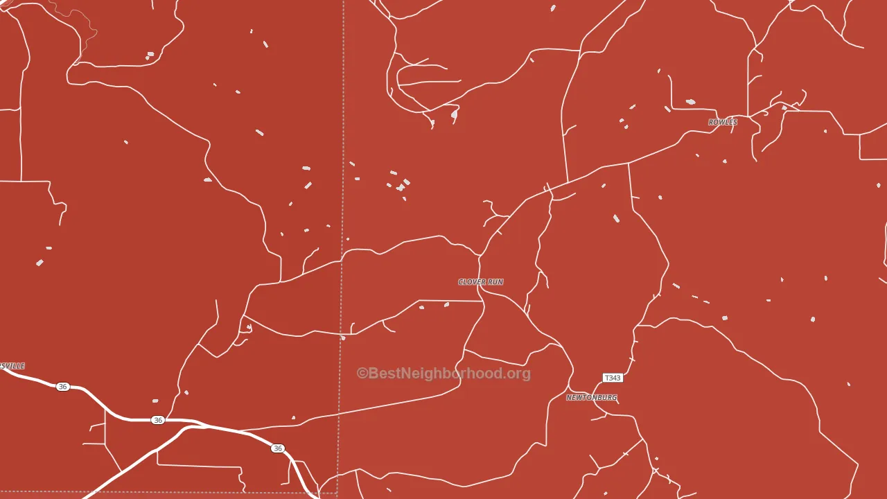 Clover Run, PA block-group political-lean map
