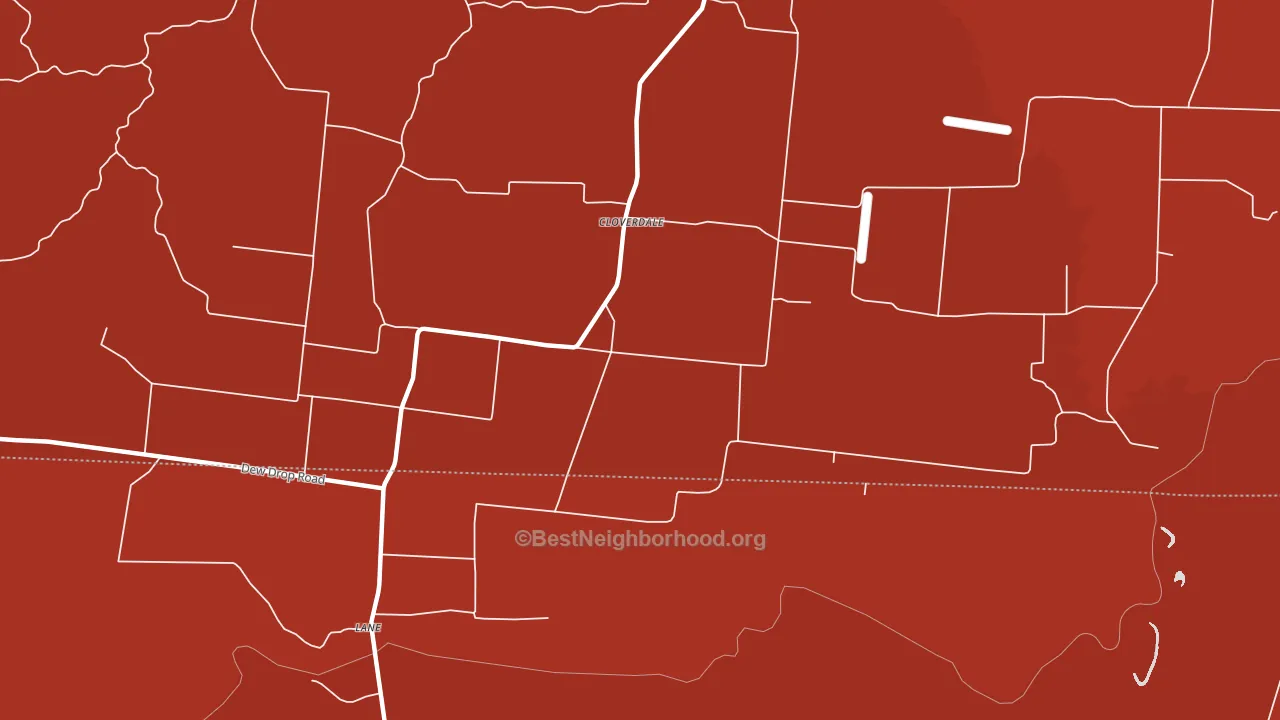 Cloverdale, TN block-group political-lean map