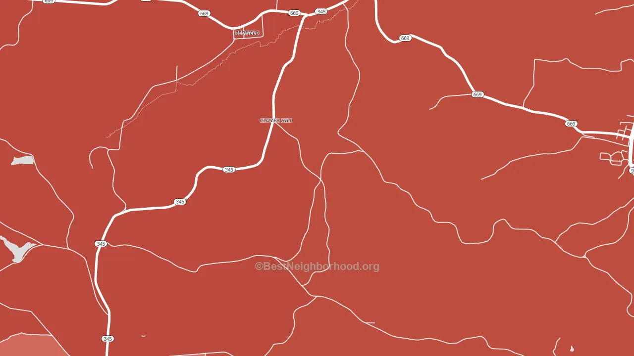 Cloverhill, OH block-group political-lean map