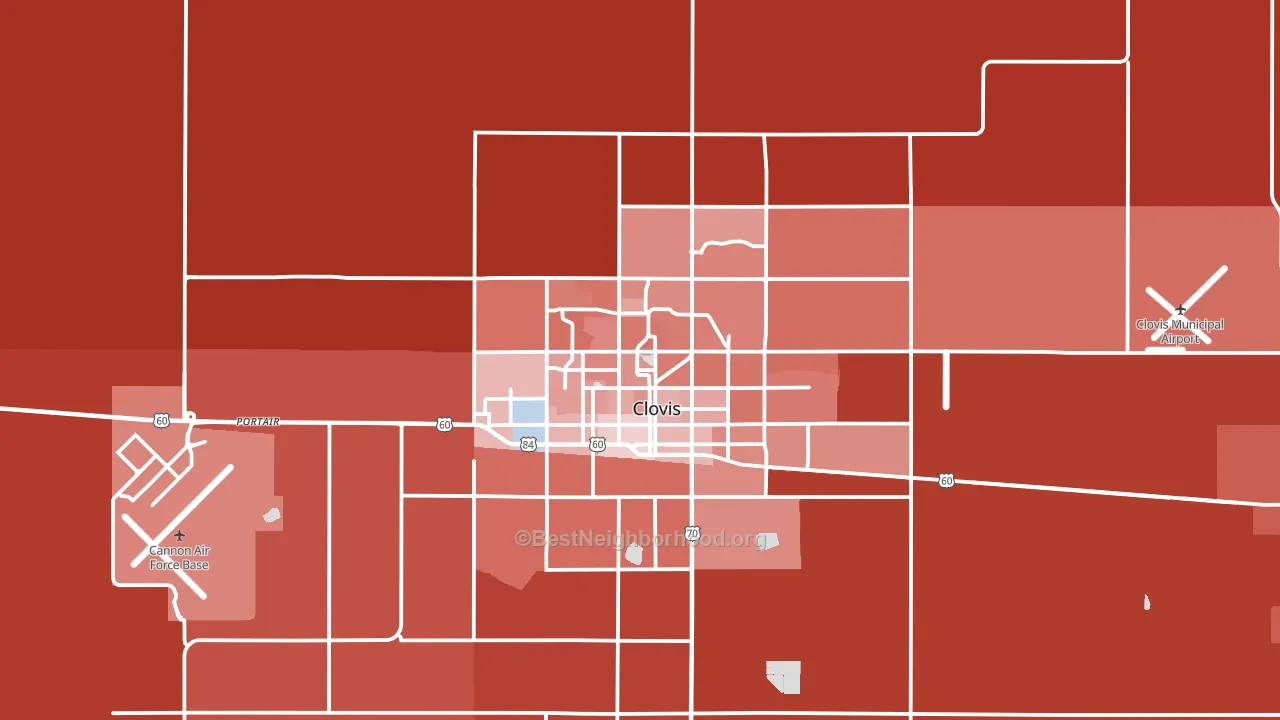Clovis, NM block-group political-lean map