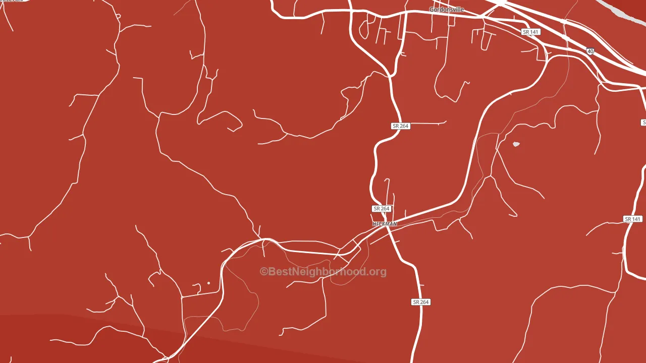 Club Springs, TN block-group political-lean map