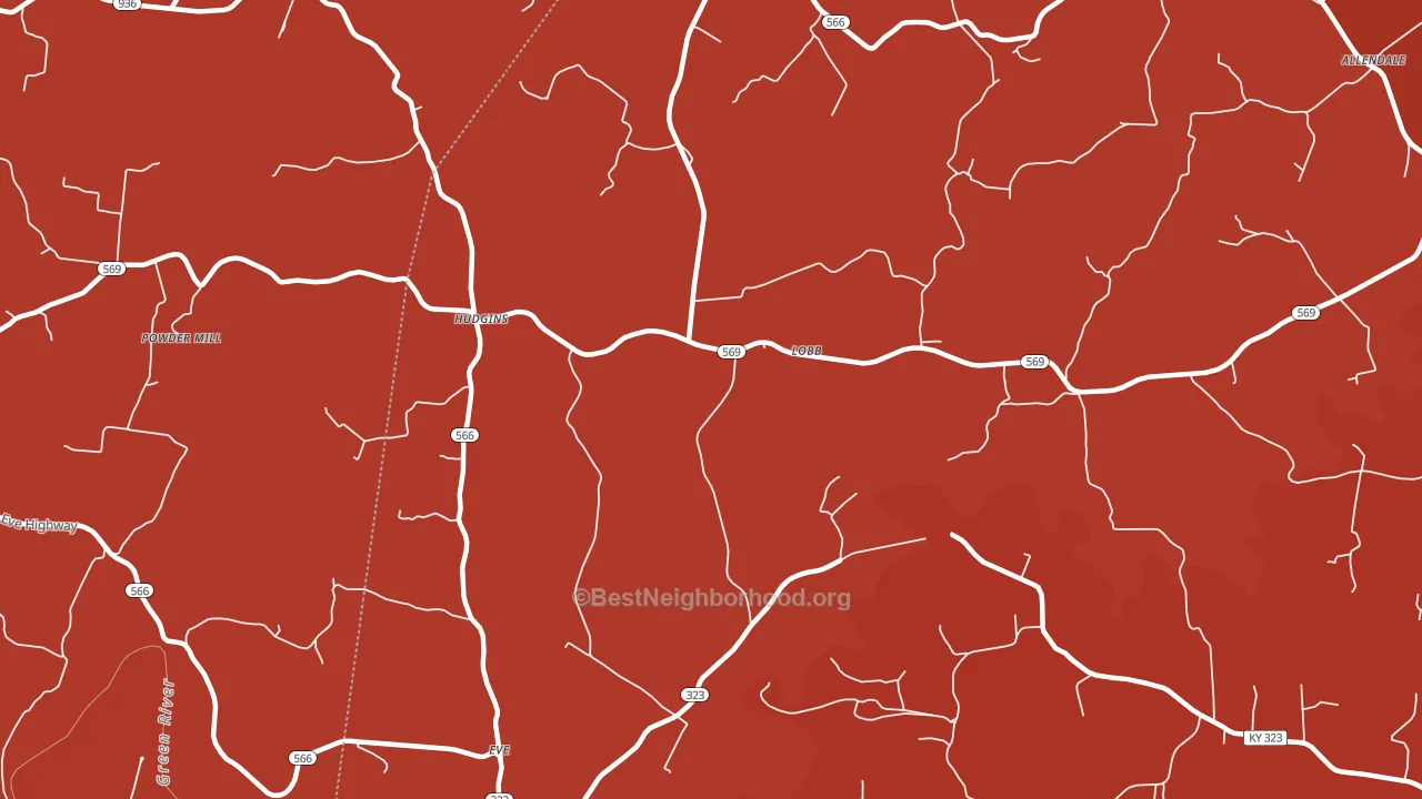 Coakley, KY block-group political-lean map
