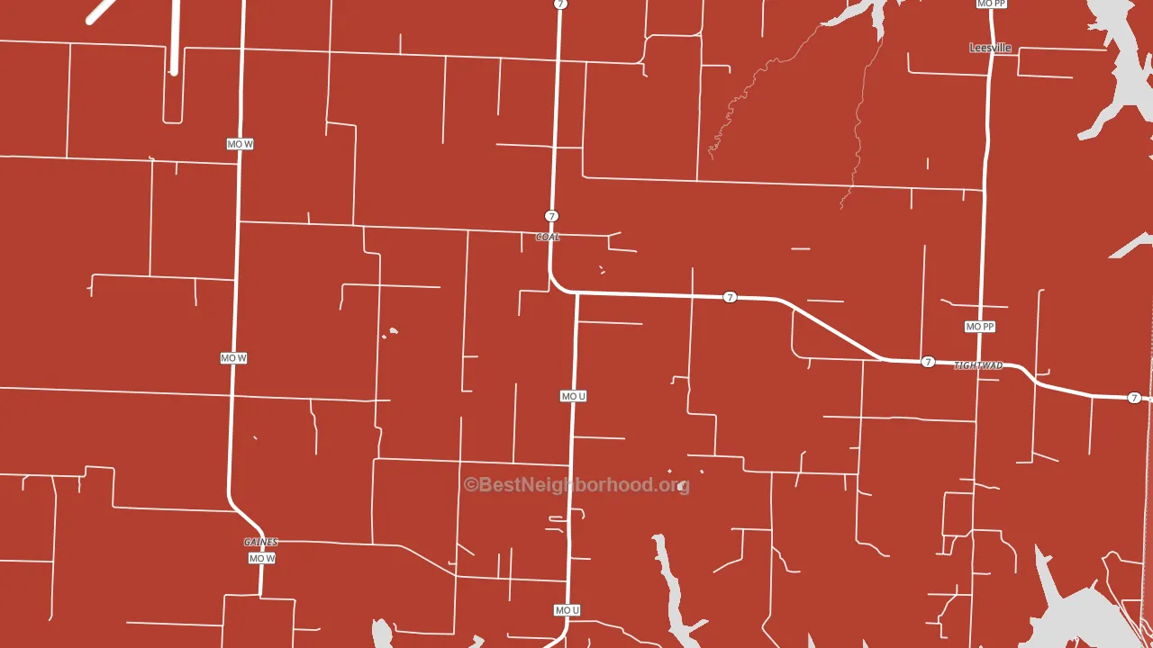 Coal, MO block-group political-lean map