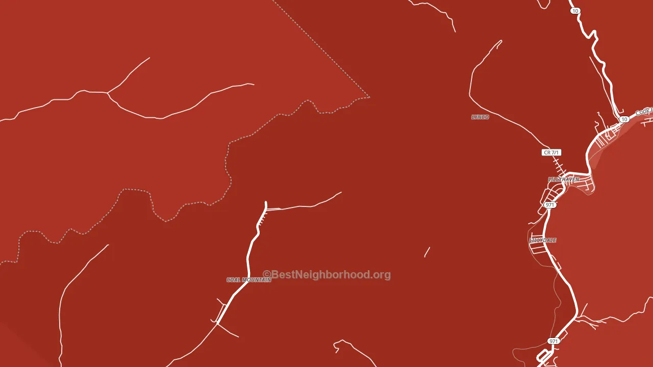 Coal Mountain, WV block-group political-lean map