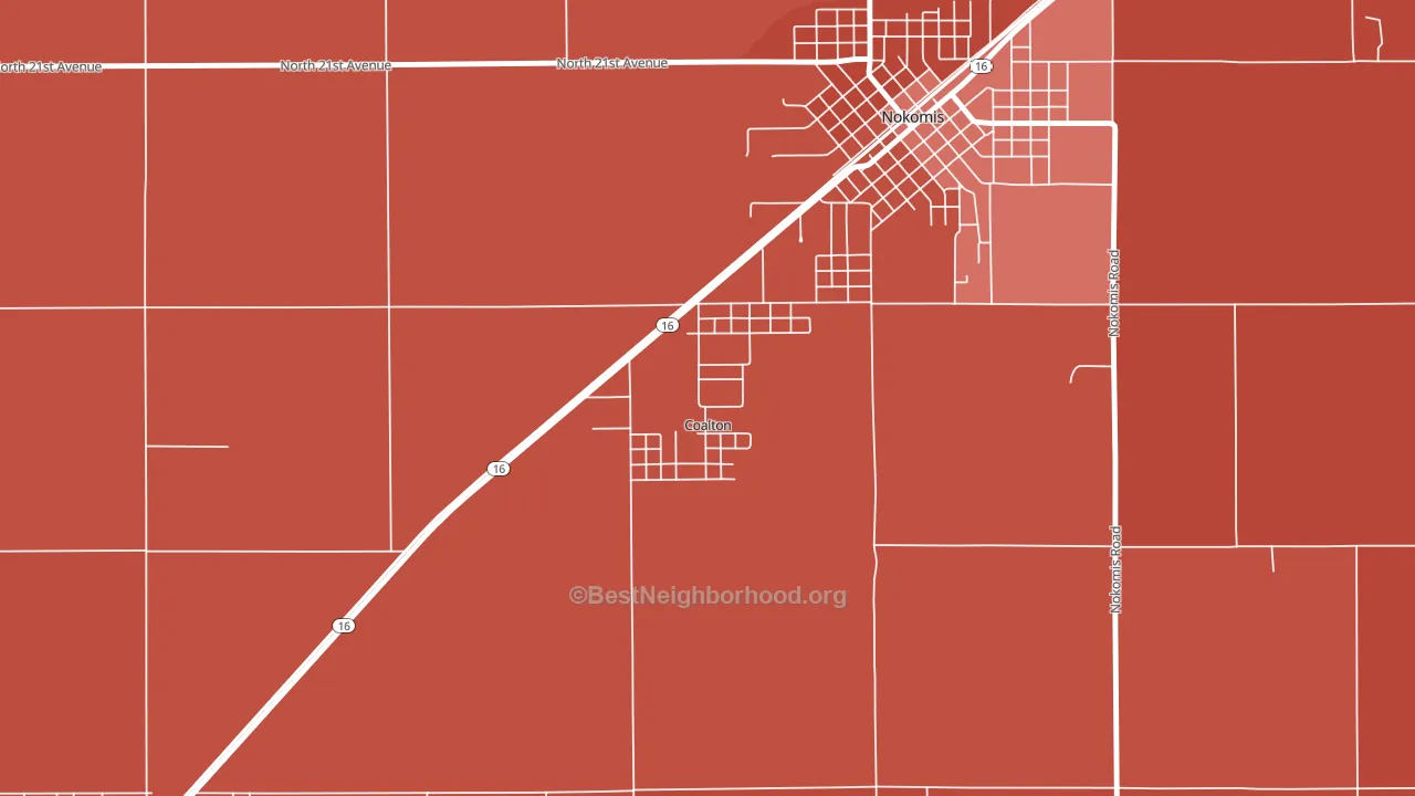 Coalton, IL block-group political-lean map
