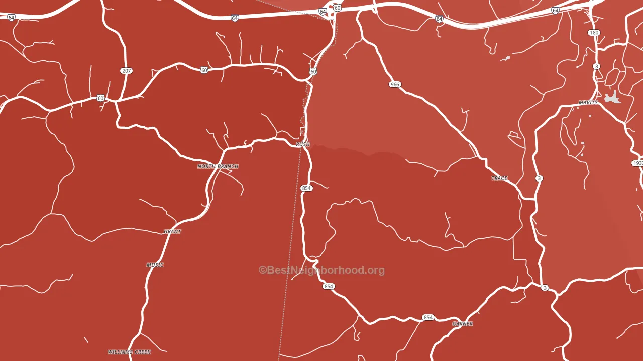 Coalton, KY block-group political-lean map