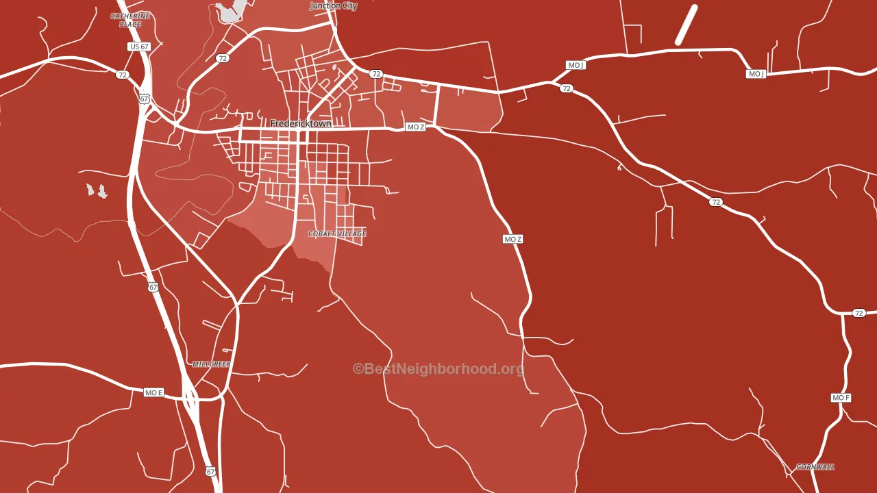 Cobalt, MO block-group political-lean map