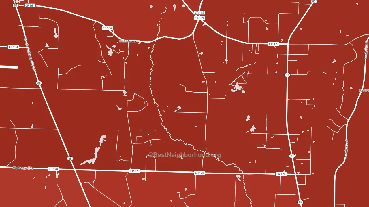 Cobbtown, FL block-group political-lean map