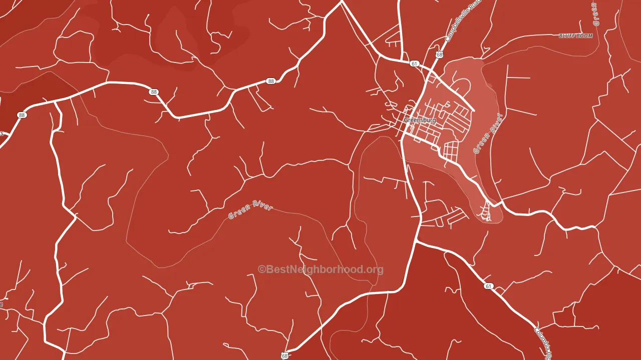 Coburg, KY block-group political-lean map