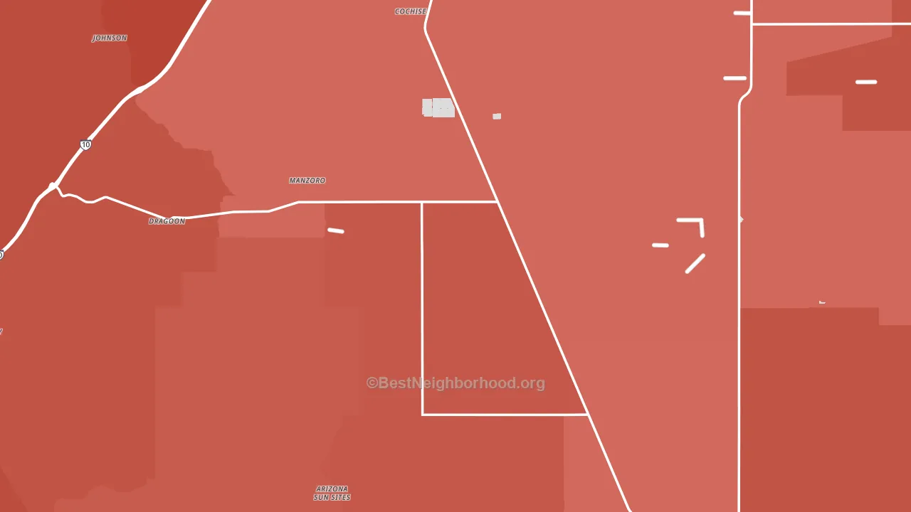 Cochise, AZ block-group political-lean map