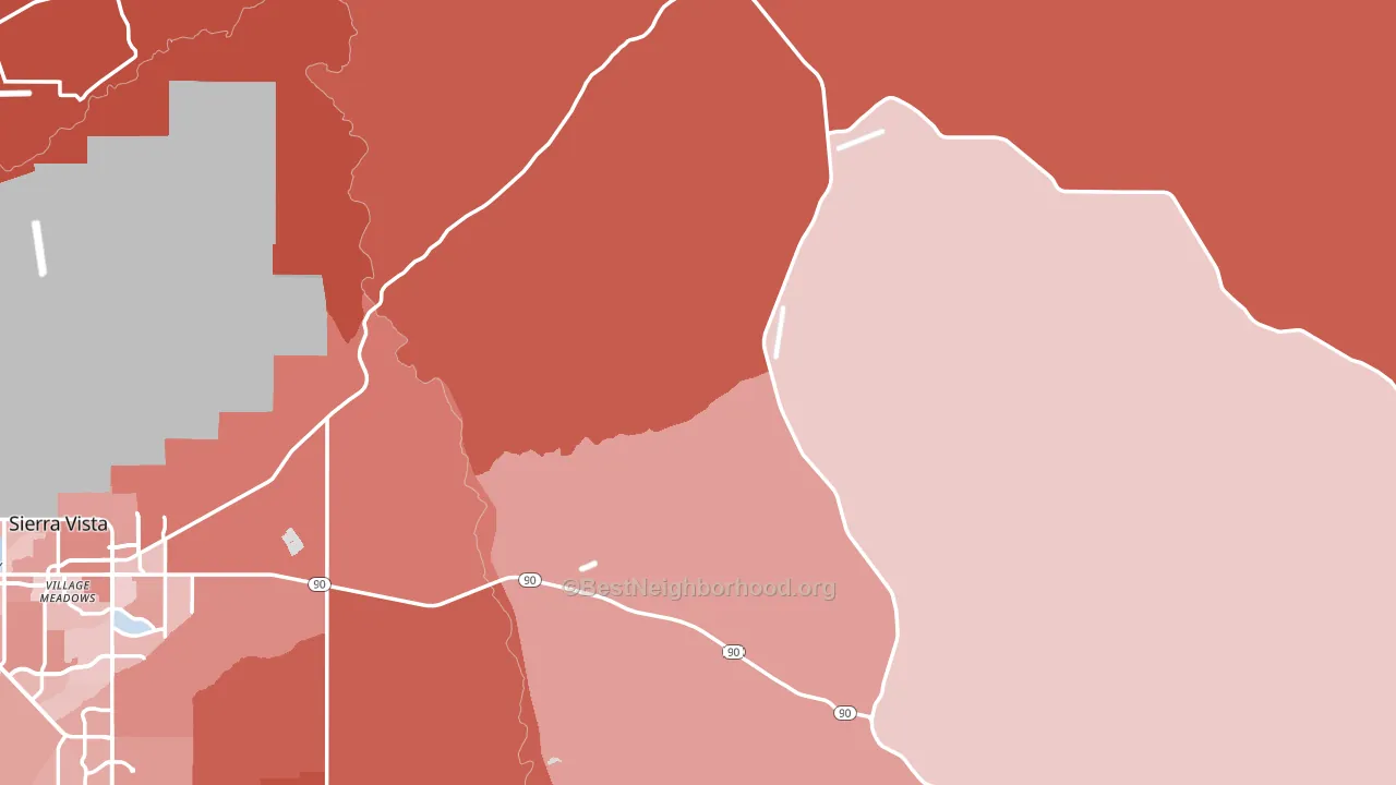 Cochise County, AZ block-group political-lean map